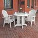 Rosecliff Heights Aisha Round 2 - Person 79" Long Bistro Set w/ Umbrella Plastic in White | 79 W x 35.8 D in | Outdoor Furniture | Wayfair