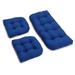 Charlton Home® 3 Piece Indoor Settee Cushion Set Polyester/Cotton Blend in Blue | 5 H x 42 W in | Outdoor Furniture | Wayfair