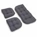 Charlton Home® 3 Piece Indoor Settee Cushion Set Polyester/Cotton Blend in Gray | 5 H x 42 W in | Outdoor Furniture | Wayfair