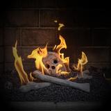 Fire Pit Essentials Ceramic Skull & Crossbones Fire Pit Lava Rock | 7 H x 12 W x 19 D in | Wayfair 01-0643