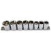 ToolUSA 9 Piece Shallow Socket Set | Drop-Forged Chrome-Plated Steel | 1/2 (1.3 cm) to 15/16 (2.4 cm) SAE Sizes | Wall-Mountable Stand