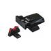 LPA SPR Adjustable Black Serrated w/Red Fiber Front Sight Set For H&K 40 USP Black SPR49HK7F