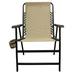 Caravan Canopy Folding Beach Chair w/ Cushion Metal in Black/Brown | 37.4 H x 25.8 W x 23.5 D in | Wayfair 80012100150