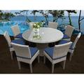 Sol 72 Outdoor™ Rochford Round 8 - Person 60" Long Dining Set Glass/Wicker/Rattan in Brown | Wayfair 99D3B76504CC4F78A1FDD52E6D4F8DC8