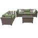 Lark Manor™ Anupras 6 Piece Outdoor Sectional Conversation Set w/ Loveseat, Sofa, & Storage Coffee Table in Brown/Gray/Red | Wayfair