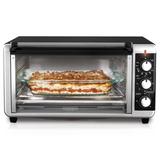 BLACK+DECKER Black + Decker 8-Slice Extra Wide Convection Countertop Toaster Oven Aluminum in Black/Gray | 14.5 H x 22 W x 11.5 D in | Wayfair