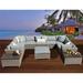 Sol 72 Outdoor™ Rochford 12 Piece Sectional Seating Group w/ Cushions Synthetic Wicker/All - Weather Wicker/Wicker/Rattan in Gray/Red | Wayfair