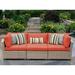 Lark Manor™ Anupras 3 Piece Outdoor Sectional Sofa w/ Cushions All - Weather Wicker/Wicker/Rattan in Brown | 25 H x 89.5 W x 32 D in | Wayfair