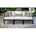 kathy ireland Homes & Gardens Madison Ave. 3 Piece Outdoor Aluminum Patio Furniture Set 03c in Snow - TK Classics Madison-03C-Snow