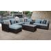 kathy ireland Homes & Gardens River Brook 10 Piece Outdoor Wicker Patio Furniture Set 10b in Tranquil - TK Classics River-10B-Spa