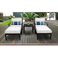 kathy ireland Homes & Gardens Madison Ave. 5 Piece Outdoor Aluminum Patio Furniture Set 05b in Snow - TK Classics Madison-05B