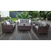 kathy ireland Homes & Gardens River Brook 7 Piece Outdoor Wicker Patio Furniture Set 07e in Slate - TK Classics River-07E-Grey