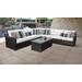 kathy ireland Homes & Gardens River Brook 8 Piece Outdoor Wicker Patio Furniture Set 08a in Alabaster - TK Classics River-08A-White