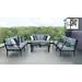 kathy ireland Homes & Gardens Madison Ave. 7 Piece Outdoor Aluminum Patio Furniture Set 07e in Tranquil - TK Classics Madison-07E-Spa