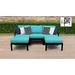 kathy ireland Homes & Gardens Madison Ave. 5 Piece Outdoor Aluminum Patio Furniture Set 05e in Aqua - TK Classics Madison-05E-Aruba