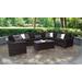 kathy ireland Homes & Gardens River Brook 8 Piece Outdoor Wicker Patio Furniture Set 08d in Onyx - TK Classics River-08D-Black