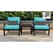 kathy ireland Homes & Gardens Madison Ave. 3 Piece Outdoor Aluminum Patio Furniture Set 03a in Aqua - TK Classics Madison-03A-Aruba