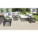 kathy ireland Homes & Gardens Madison Ave. 12 Piece Outdoor Aluminum Patio Furniture Set 12h in Snow - TK Classics Madison-12H-Snow