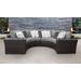 kathy ireland Homes & Gardens River Brook 4 Piece Outdoor Wicker Patio Furniture Set 04a in Slate - TK Classics River-04A-Grey