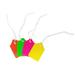 Fluorescent Neon Blank Strung Merchandise Pricing Tags with String 5 Tags 1.1 W x 1.75 H 1000 Pack