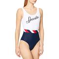 Speedo Damen Badeanzug U-Back, Shoreline Navy/White, 28 (DE 32), 812183