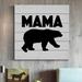 Latitude Run® Mama Bear Black by Diana Alcala - Print on Wood Metal in Black/Brown/White | 32 H x 32 W x 1.5 D in | Wayfair