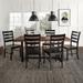 7-Piece Farmhouse Dining Set in Mahogany/Black - Walker Edison C72DSLBMA-7