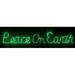 Lori's Lighted D'Lites Peace on Earth Cursive Letter Sign Holiday Lighted Display Metal in Green | 27 H x 132 W in | Wayfair 700-POEC