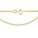 CARISSIMA Gold Unisex 9 ct Yellow Gold 1.9 mm Flat Curb Chain Necklace of Length 41 cm/16 Inch