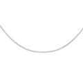 CARISSIMA Gold Unisex 18 ct White Gold 0.7 mm Venetian Box Chain Necklace of Length 46 cm/18 Inch