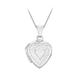 Tuscany Silver Women's Sterling Silver Cubic Zirconia Heart Locket on Adjustable Curb Chain Necklace of 41cm/16"-46cm/18"
