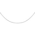 CARISSIMA Gold Unisex 9 ct White Gold 0.6 mm 9 Venetian Box Chain Necklace of Length 46 cm/18 Inch