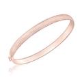 CARISSIMA Gold Women's 9 ct Rose Gold 6 mm Diamond Cut Flexible Bangle