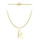 CARISSIMA Gold Women's 9 ct Yellow Gold Cubic Zirconia 7 x 13 mm Initial S Pendant on 9 ct Yellow Gold 0.4 mm Prince of Wales Chain Necklace of Length 46 cm/18 Inch