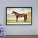 Darby Home Co Equine Sketch XXVII Framed Oil Painting Print on Canvas in Brown/Green | 30" H x 42" W x 2" D | Wayfair