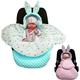 Sweet Baby ** Minky Bunny Swaddling Blanket ** Universal for Maxi Cosi Baby Car Seat, Car Seat, Pram, Cot etc. (Grey Stars Mint)