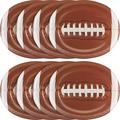 Creative Converting Touchdown Time Oval Basic Paper Disposable Dinner Plate in Brown/White | Wayfair DTC324726OVAL