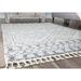 Gray/White 96 x 1.5 in Area Rug - CosmoLiving by Cosmopolitan Mason Shag Tribal Linen White Area Rug Polypropylene | 96 W x 1.5 D in | Wayfair