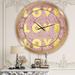 East Urban Home Love, Love, Love - Oversized Glam Wall Clock Metal in Pink | 23 H x 23 W x 1 D in | Wayfair 9CA321E0F9634E5F932C2BAB1F042F81