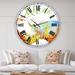 East Urban Home Colorful Safari Animals B - Large Cottage Wall Clock Metal | 23 H x 23 W x 1 D in | Wayfair 09ACB50D13F041AF8FA614A5960A8C1B