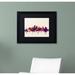 Trademark Fine Art 'Kansas City Skyline' by Michael Tompsett Framed Graphic Art on Canvas Canvas | 16 H x 20 W x 0.5 D in | Wayfair MT0986-B1620BMF