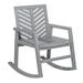 Outdoor Chevron Rocking Chair in Grey Wash - Walker Edison OWVINRCGW