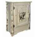 Millwood Pines Shreffler 1 Door Accent Cabinet Wood in Brown/Gray/Green | 31 H x 24 W x 13 D in | Wayfair A63867524579458488811785E09267AF
