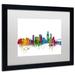 Ivy Bronx 'Corpus Christie Texas Skyline' Framed Graphic Art on Canvas Canvas, Wood in Green/Red/Yellow | 16 H x 20 W x 0.5 D in | Wayfair