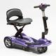 Dual Wheel Auto Fold Mobility Scooter – Adjustable Height Tiller – Remote Control Folding Travel Scooter with On Board Charging (Purple)