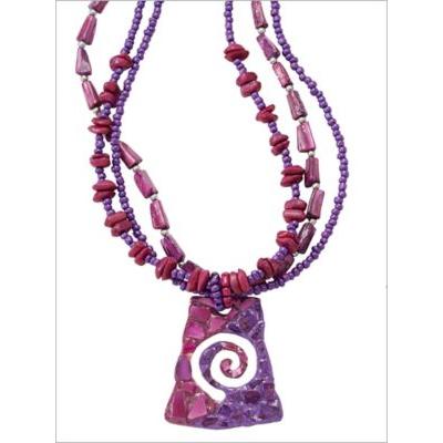Women's Work Of Art Necklace, Purple N/A