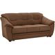 Cavadore 3-Sitzer Sofa Savana / 3er Sofa mit Federkern im klassischen Design / 198 x 90 x 90 / Mikrofaser in Lederoptik Braun