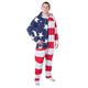 Forever Lazy Heavyweight Adult Onesies | One-Piece Pajama Jumpsuits for Men and Women | Unisex, Usa Flag, XS