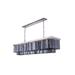 Elegant Lighting Sydney 60 Inch 12 Light Linear Suspension Light - 1202D60PN-SS/RC