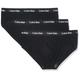Calvin Klein Herren 3er Pack Hip Briefs Unterhosen Baumwolle mit Stretch, Schwarz (Black W Black Wb), S